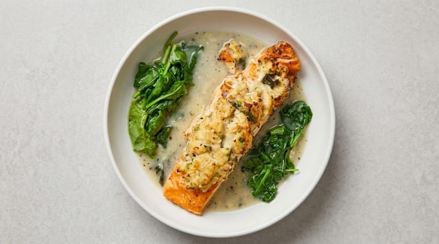 Stuffed Atlantic Salmon.