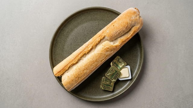 Italian Roll with Butter.