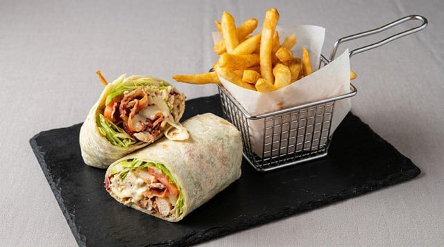 Chicken Cheese Steak Wrap.