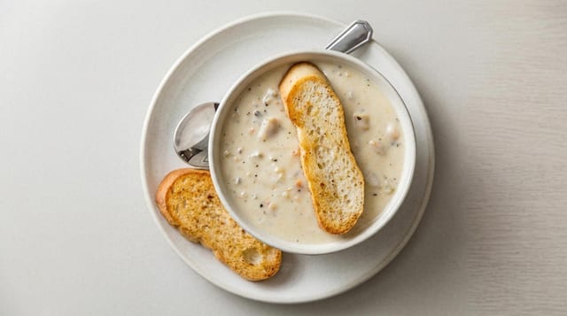 New England Clam Chowder.