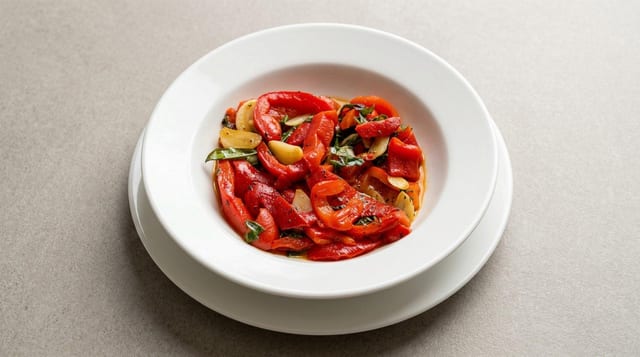 Roasted Red Peppers Side.