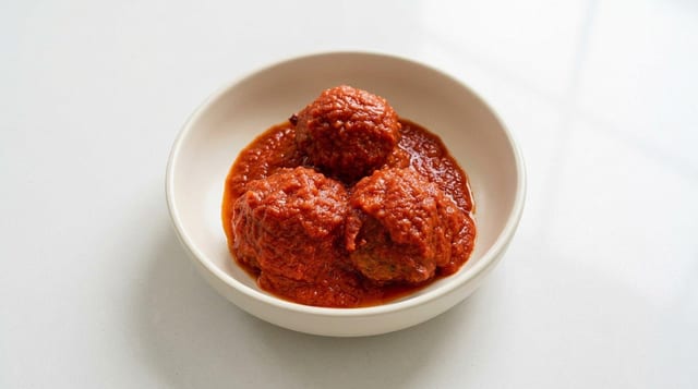 Homemade Meatballs Side.