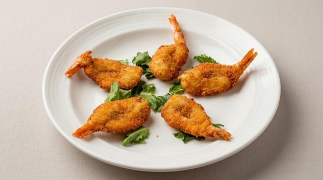 Golden Fried Jumbo Shrimp.