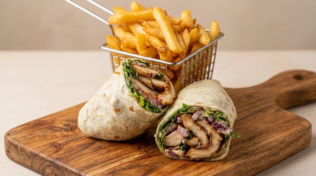 Grilled Chicken Caesar Wrap.