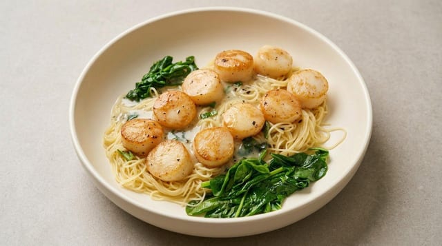 Fresh Sea Scallops.