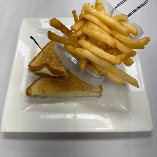 Grilled Cheese with Fries Children Kids.
