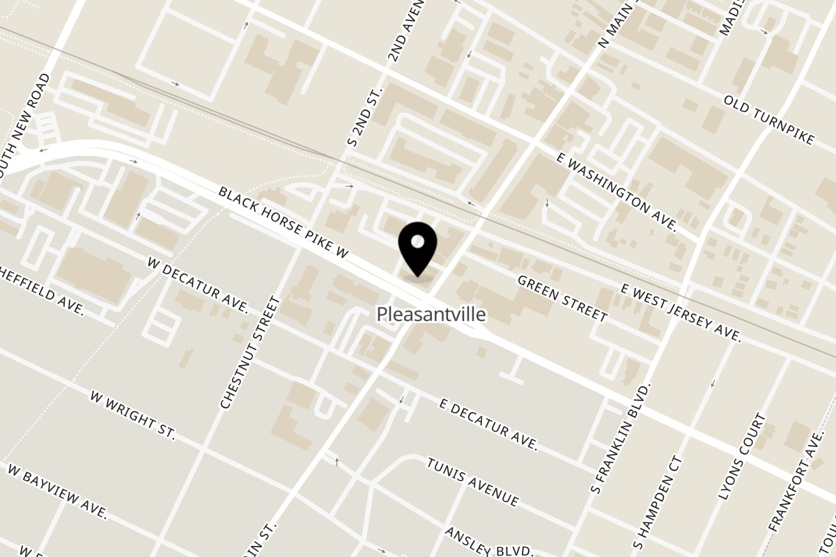 Map showing the location of Jo-Jo's Italian Grille on 2 Black Horse Pike in Pleasantville
